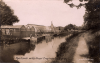 A photograph from around 1910, showing the Royal Engineers’ barracks backing onto the Basingstoke Canal.